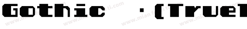 Gothic 常规(TrueType)(日文)字体转换